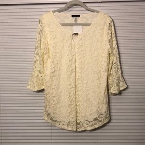 NWT Cream Lace Top